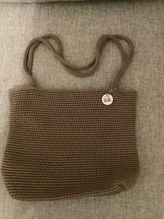 The Sak Crochet Neutral Beige Shoulder Bag - Picture 1 of 6